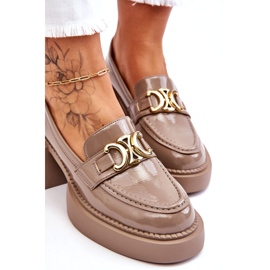 S.Barski Fashionabla pumps med massiva klackar beige Imani 3