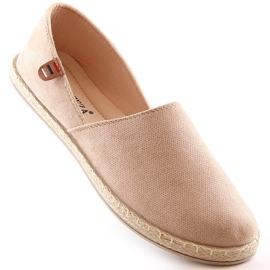 Slip-on espadrillor i beige mocka för kvinnor Vinceza 34591 1