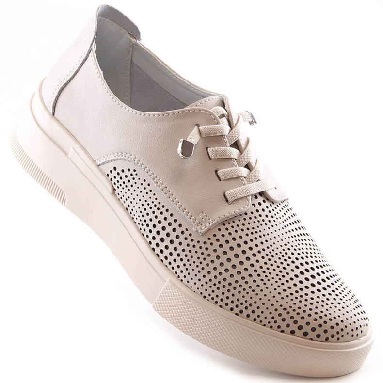 Damskor i beige läder, Filippo DP4405 1