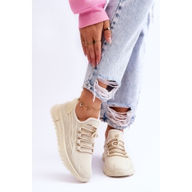 FB2 Slip-on Sportskor Dam Sneakers Beige Rosett 1