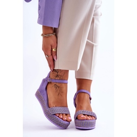 Klassiska damsandaler Lila Malmö violett 1