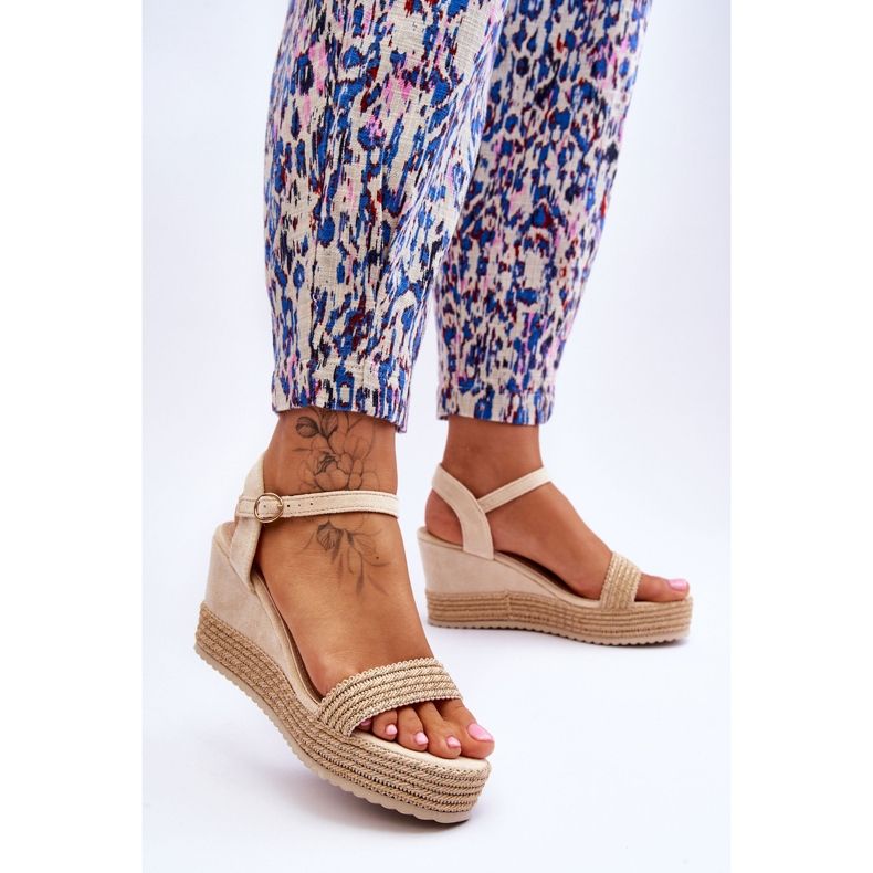 Klassiska damsandaler Beige Malmö brun 2