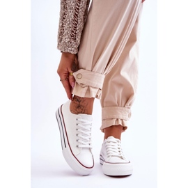 FB2 Damsneakers På En Massiv Plattform Vit Glöd 1