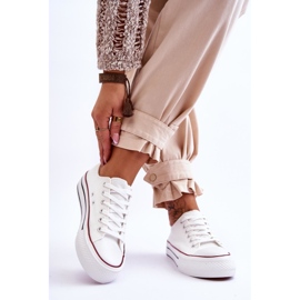 FB2 Damsneakers På En Massiv Plattform Vit Glöd 2