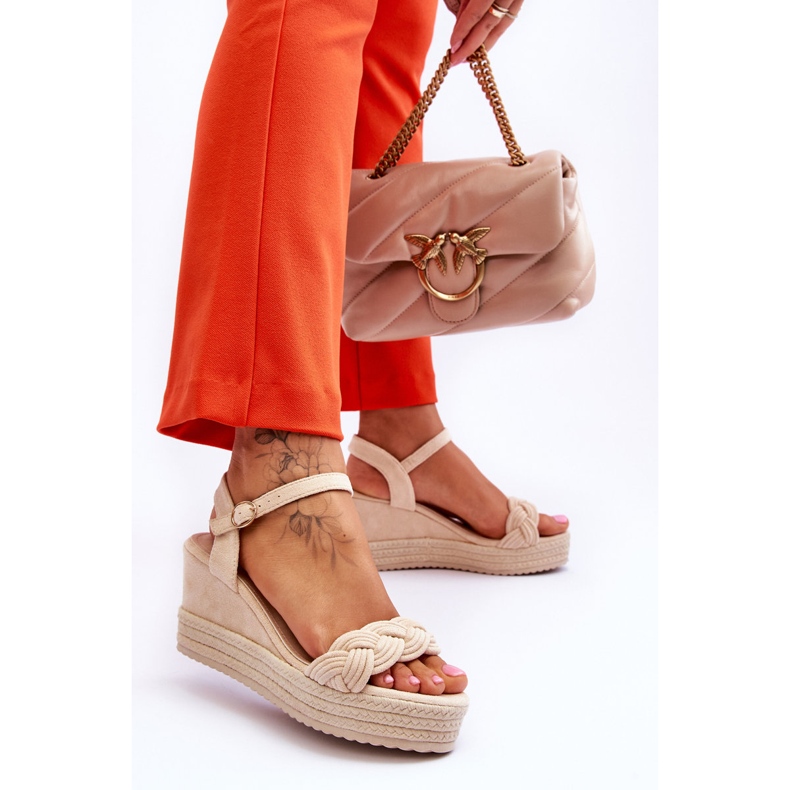 FB2 Klassiska mockasandaler Beige Denisse brun 2