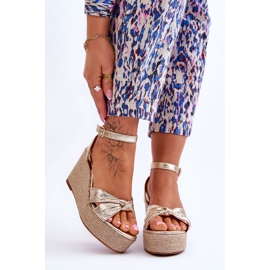 Kendall damsandaler i guld gyllene 1