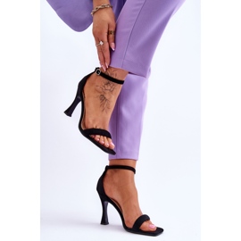 Mocka kvinnors klacksandaler Svarta Rousses 2