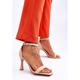 Mocka damklacksandaler Beige Rousses brun 2