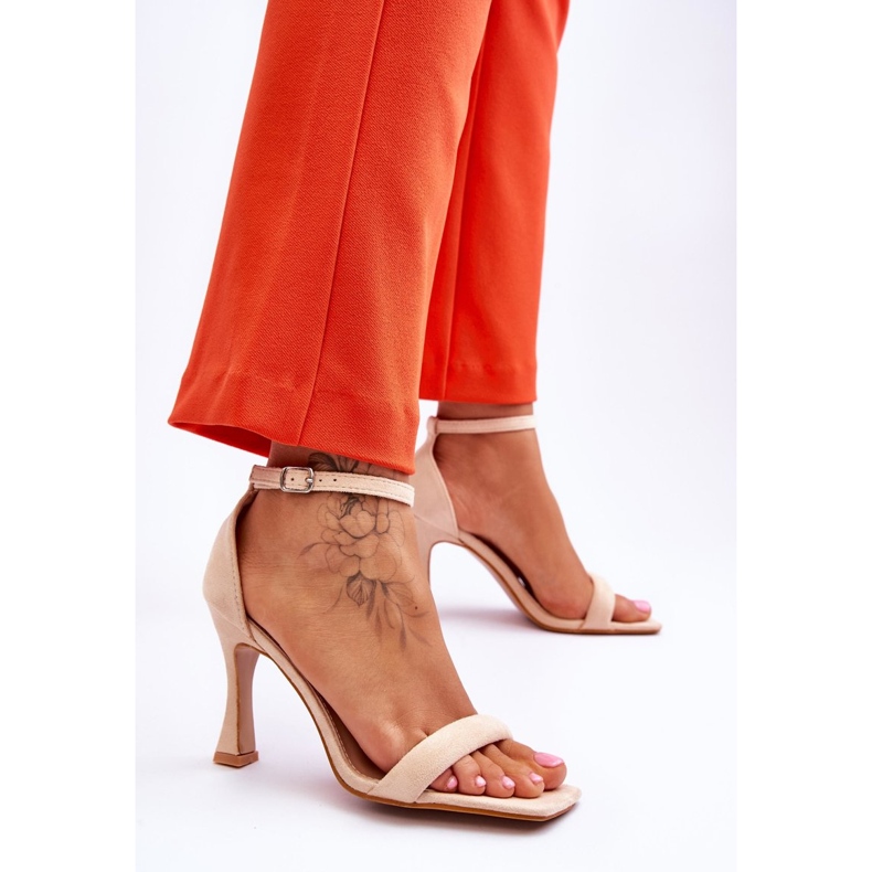 Mocka damklacksandaler Beige Rousses brun 2