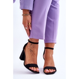 Damsandaler På Stabil Klack Svart Lavissa 1