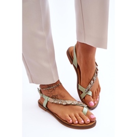 Damsandaler med remmar Gröna Alamis 1