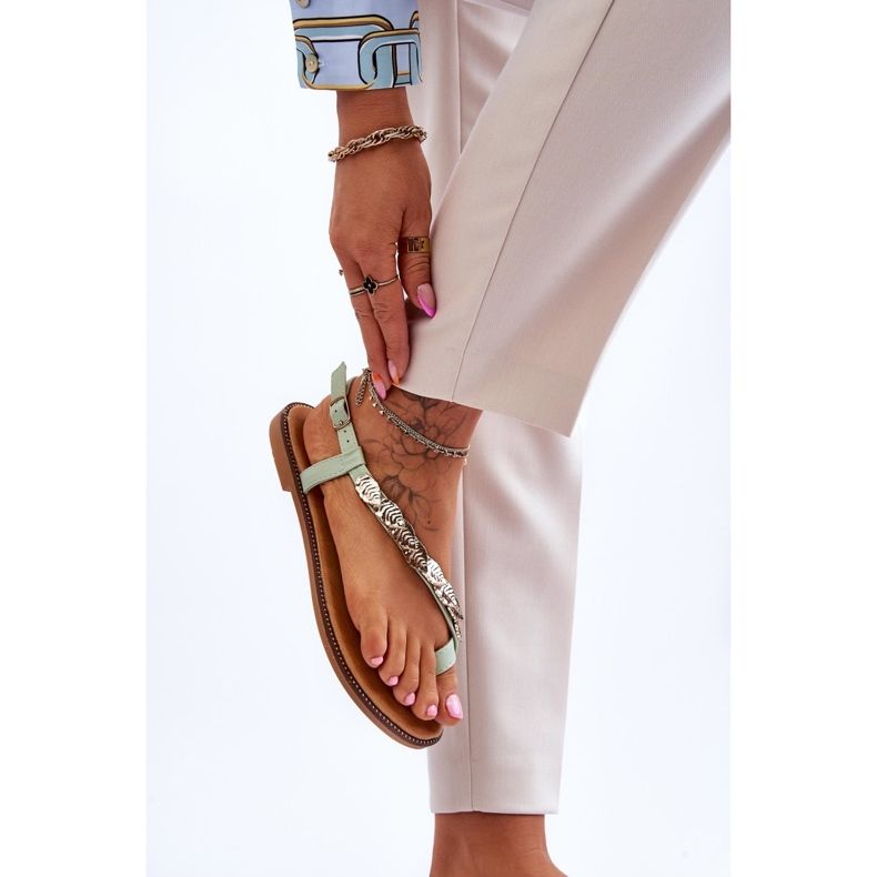 Damsandaler med remmar Gröna Alamis 2