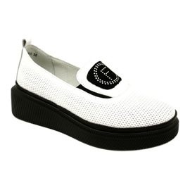 Filippo Vita snygga damskor i läder DP4572/23 WH 1