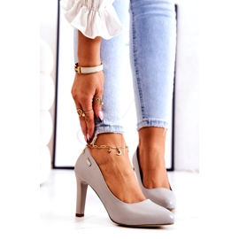 Kvinnors pumpar på en klack grå Sergio Leone Campbell 1