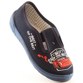 Marinblå Nazo N017DKW pojktofflor för dagis 1