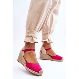 Fuchsia Cammer Mocka Espadrilles Wedge Sandaler rosa 2