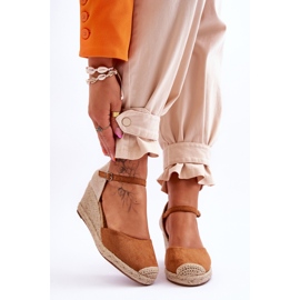 Camel Cammer Mocka Espadrilles Wedge Sandaler brun 1