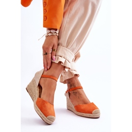 Mocka Espadrilles Wedge Sandaler Orange Cammer 2