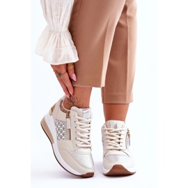 Fashionabla wedge sneakers för kvinnor Beige Jolly 1