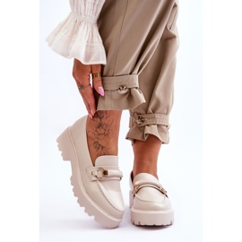 FJ1 Damläder Loafers Beige Camerin 1