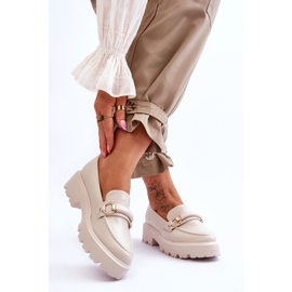 FJ1 Damläder Loafers Beige Camerin 2