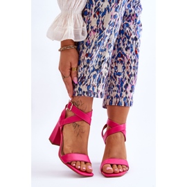 Eleganta Fuchsia Michele Sandaler På En Klack rosa 1