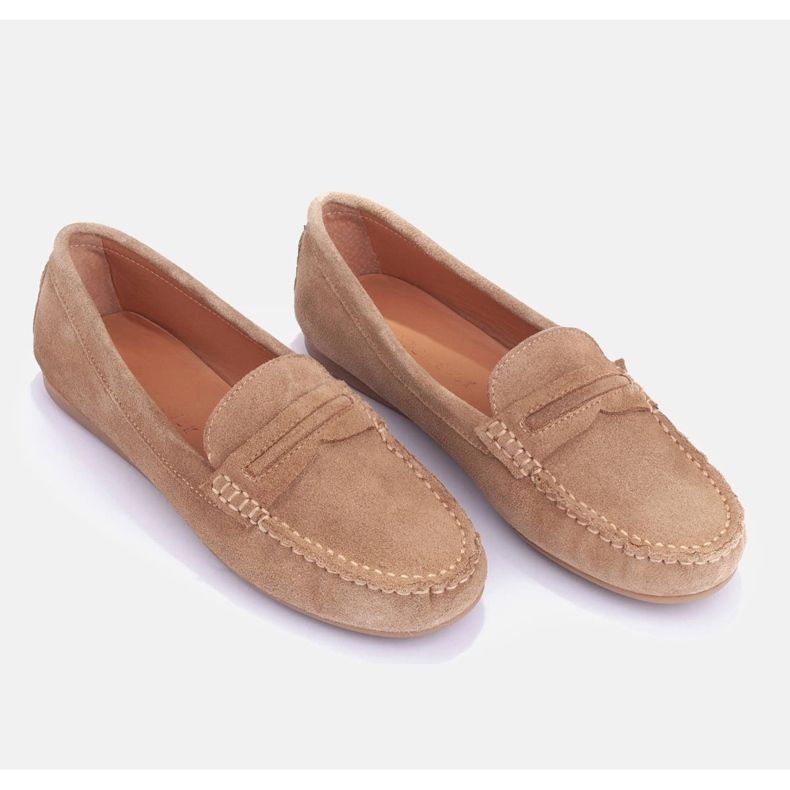 Marco Shoes Loafers i mocka beige 2