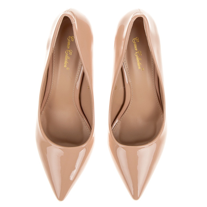 Comer Snygga lackade klackar brun 1