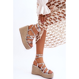 Margaritt Silver Wedge Sandaler silver- 2