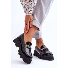 Fashionabla Loafers På Plattformen Med Dekoration Laura Messi 2600 Svart 2
