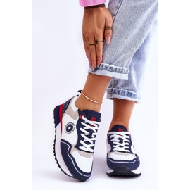 Dam Sneakers Memory Foam System Big Star LL274538 Vit-Marinblå 1