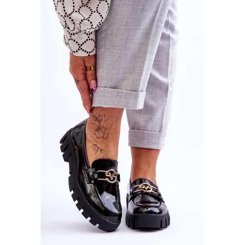 Vinceza Lackade Dam Loafers Svart Sanvi 1