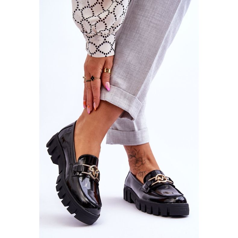 Vinceza Lackade Dam Loafers Svart Sanvi 2