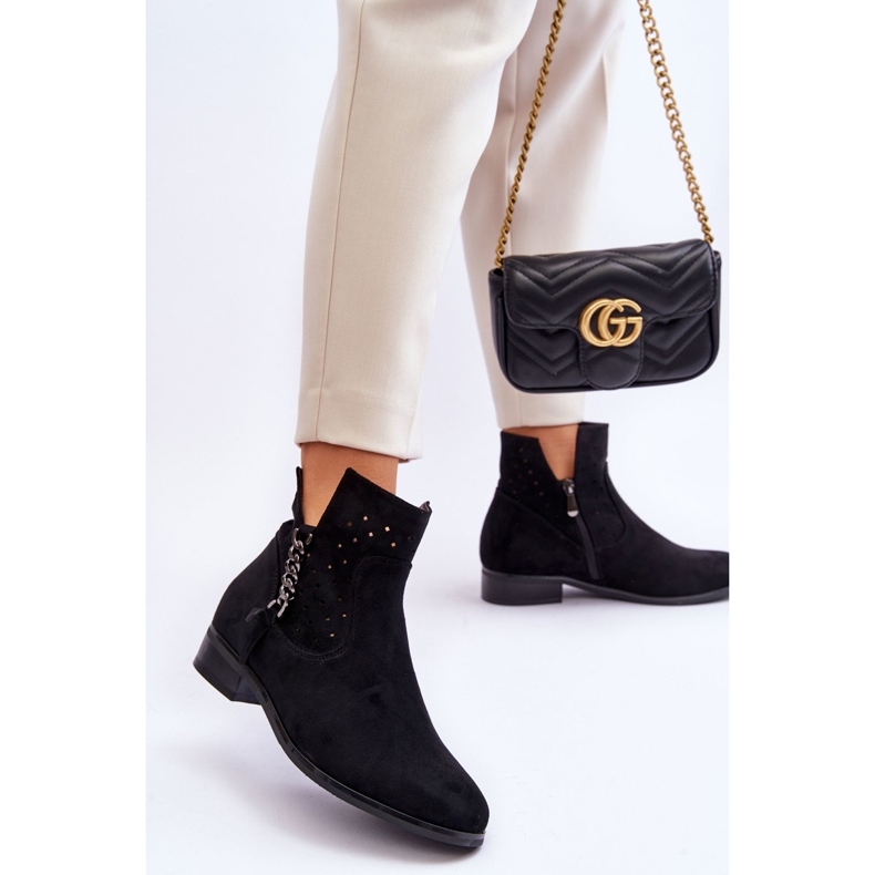 Vinceza Damkängor med dragkedja i mocka, svart Belliano 2