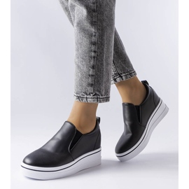 BM Svarta slip-on wedge sneakers från Francoeur 1