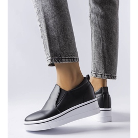 BM Svarta slip-on wedge sneakers från Francoeur 2