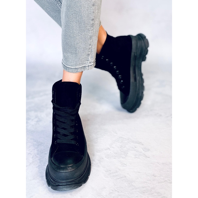 Yara Black ankelsneakers för kvinnor svart 1