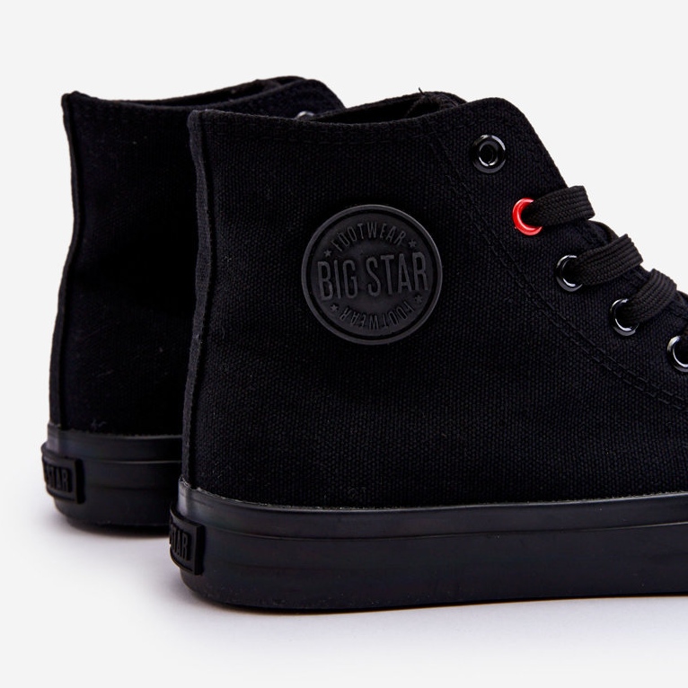 Klassiska High Sneakers för kvinnor Big Star T274033 Svart 1