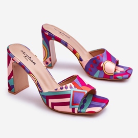 FS1 Dammönstrade hältofflor Lila Adelise purpur mångfärgad 1