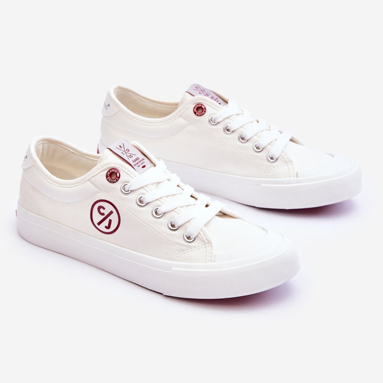 Kvinnors Cross Jeans Tyg Sneakers LL2R4043 Vit 1