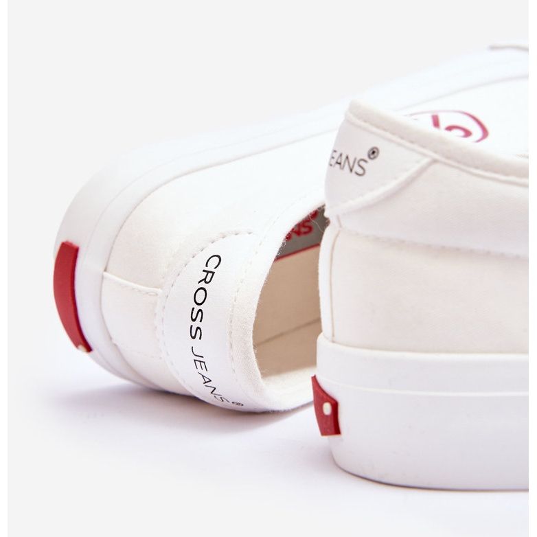 Kvinnors Cross Jeans Tyg Sneakers LL2R4043 Vit 2