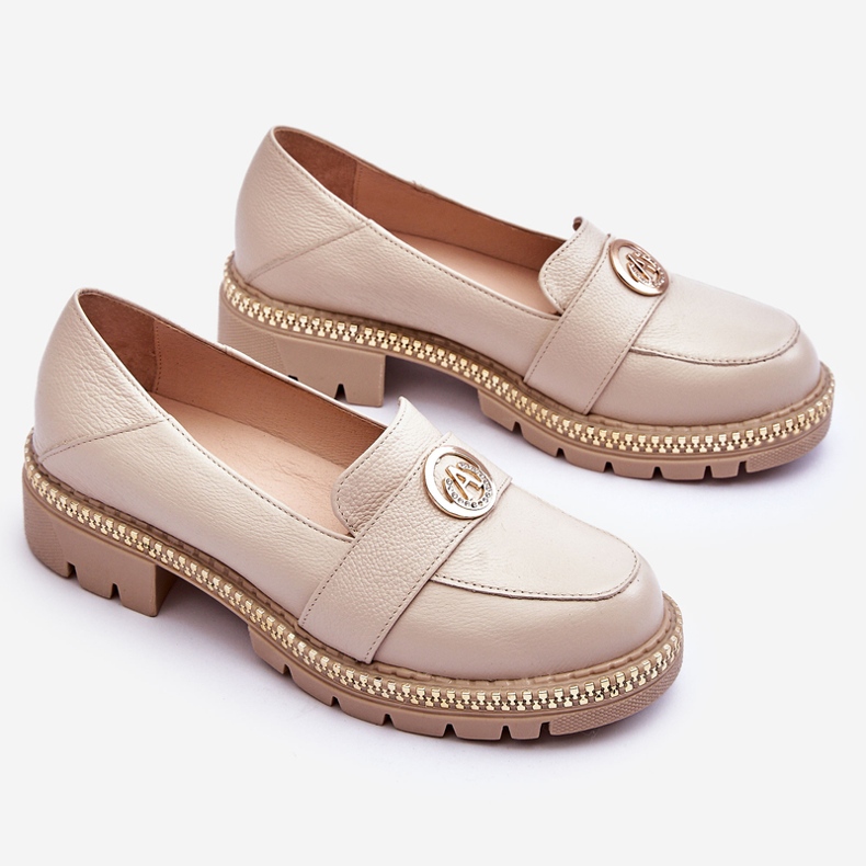 FILIPCZYK Eleganta Leather Loafers Light Beige Laverne 1