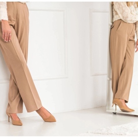 Marco Shoes Nappa-läderklackar beige 1