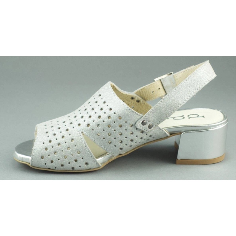 Dolce Pietro Silver sandaler på stolpen 2084 1