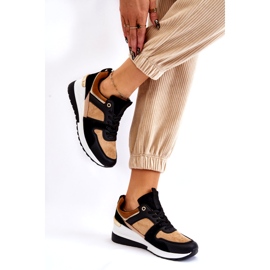 Klassiska Wedge Sneakers Beige och Black Collide brun 3
