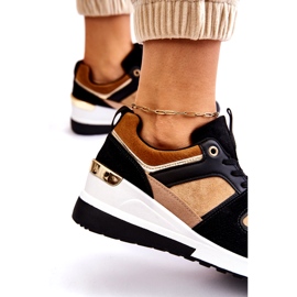 Klassiska Wedge Sneakers Beige och Black Collide brun 5