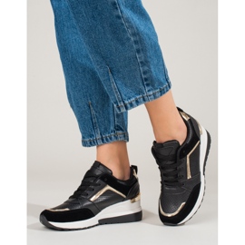 Svarta Shelovet wedge sneakers för kvinnor 1