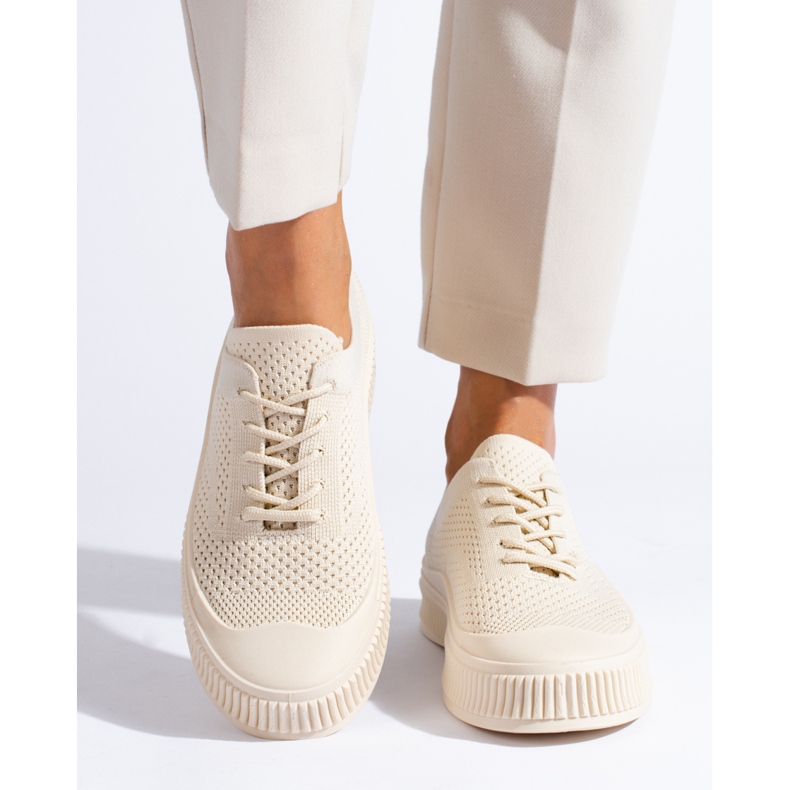 Textilsneakers för damer Shelovet beige 2