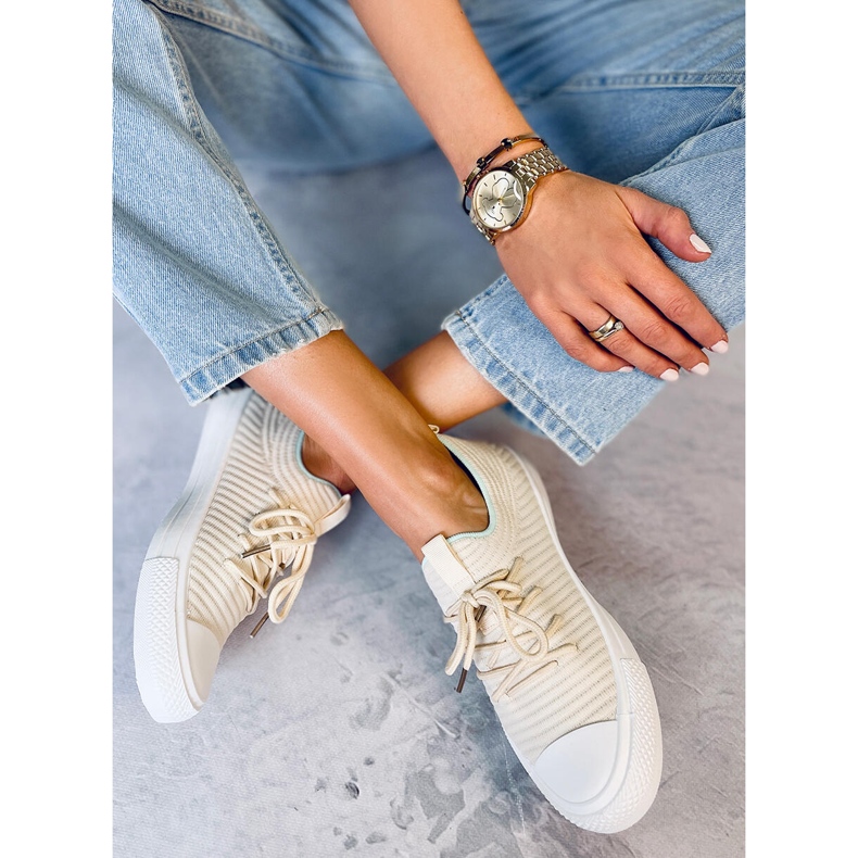 BM Bruni LT.BEIGE strumpsneakers för dam 2