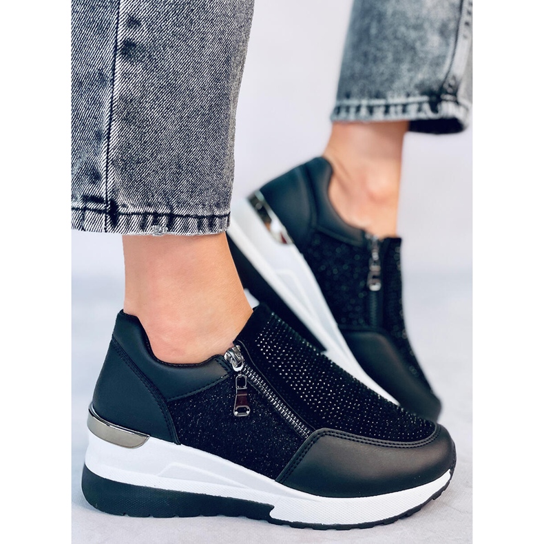 Atwood Black wedge sneakers svart 2